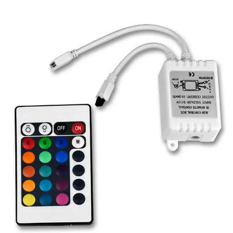 12V 5050 Rgb Led Strip Controller Box With 24 Key Ir Remote Control 1