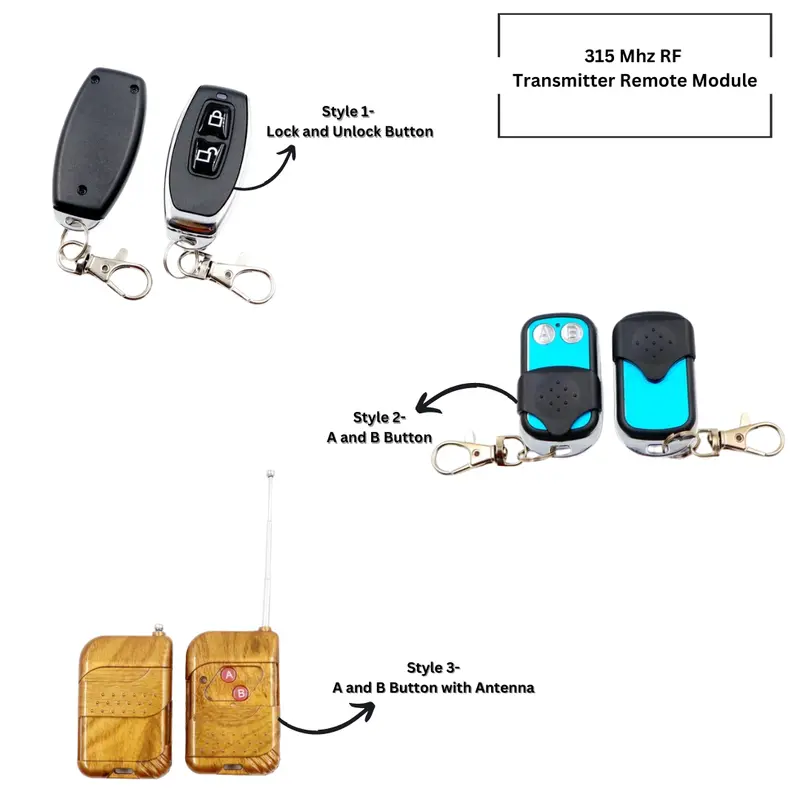 2-Channel 315-Mhz Rf Transmitter Remote Module 1
