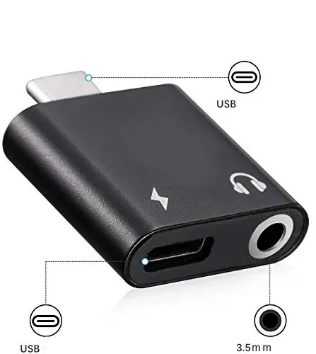 2-In-1 Usb Type-C To 3.5Mm Audio Jack And Charging Adapter Splitter 3