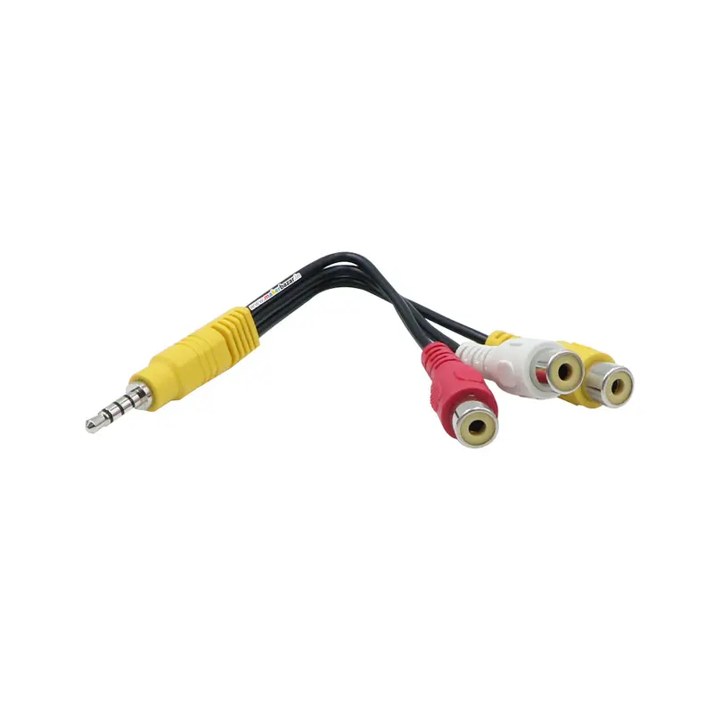 3.5Mm Male Plug To 3Rca Female Adapter Cable Video Adapter For Av Audio, Video, Lcd Tv,Hdtv - 15Cm (Rwy) 1