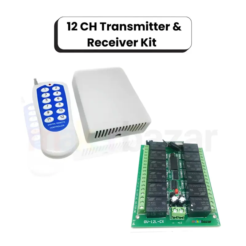 433Mhz 12-Way Learning Wireless Remote Control With Relay Switch Combo 1