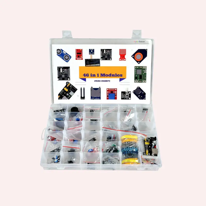 45/46 In 1 Sensor Kit For Arduino Uno R3, Mega 2560, Raspberry Pi (37 In 1 + Additional Modules) 1