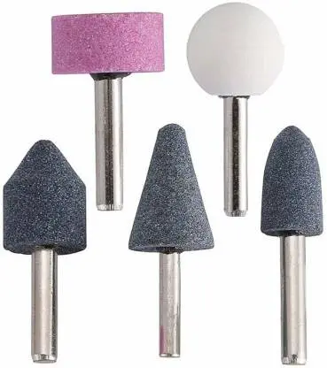 5 Pcs 6Mm (1/4In) Shank Abrasive Mounted Stone Rotary Tool Bits 1