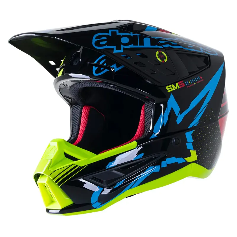 Alpinestars - 2023 Sm5 Action Black/Yellow Helmet 1