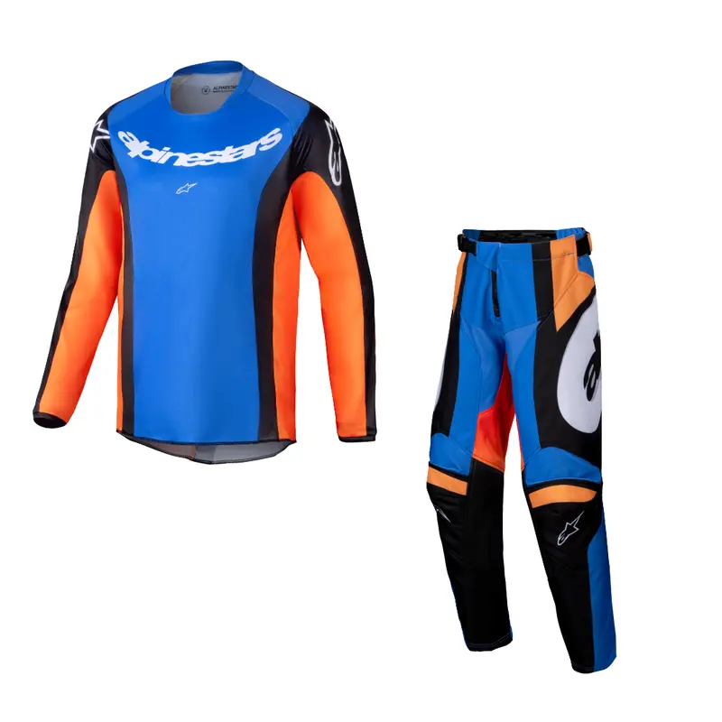 Alpinestars - 2025 Techstar Melt Orange Blue Mx Combo 1