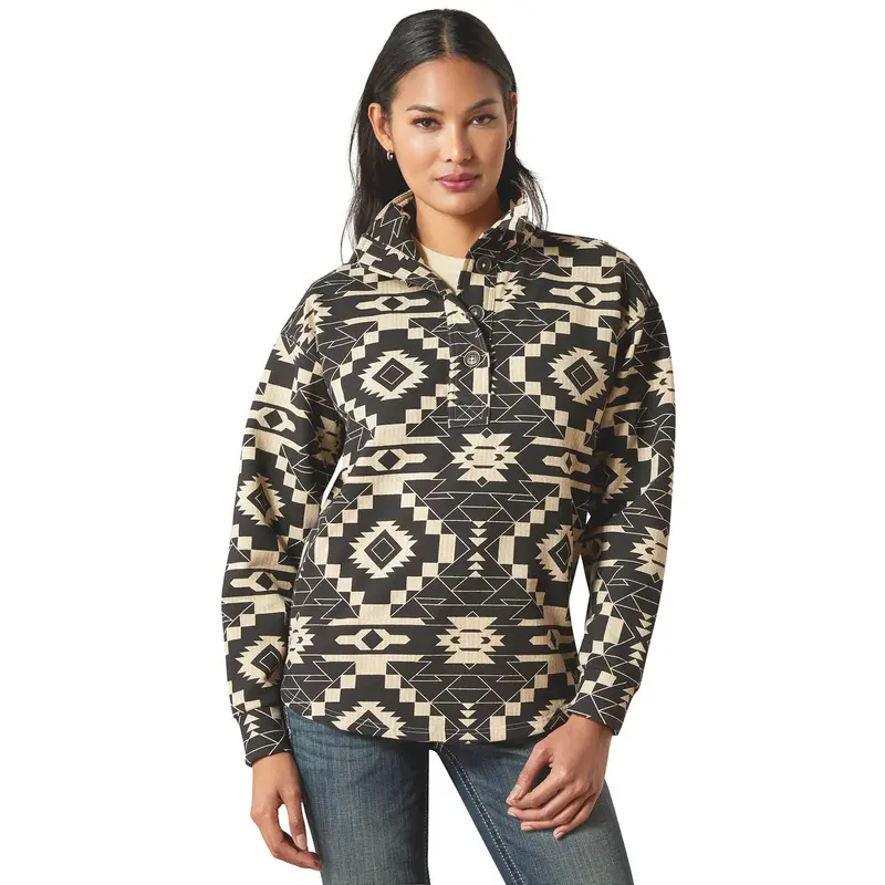Ariat Womens Hometown Button Front Sweatshirt 1