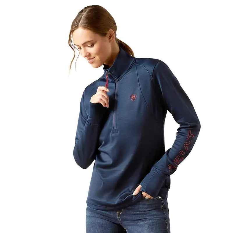 Ariat Womens Team Eq 1/4 Zip Pullover – Lightweight Fleece Riding Pullover 1