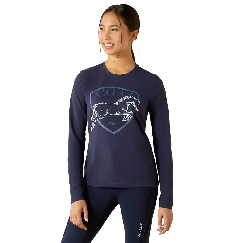 Ariat Youth Liberty Jump Long Sleeve Equestrian Shirt – Organic Cotton, Comfortable Riding Tee For Kids 1