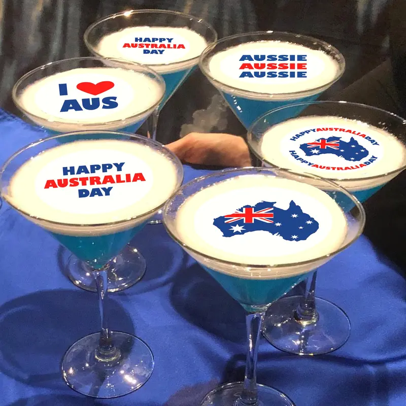 Australia Day Edible Cocktail Drink Toppers 1
