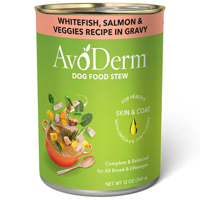 Avoderm® Dog Food Stew Whitefish, Salmon & Veggies Recipe In Gravy 1