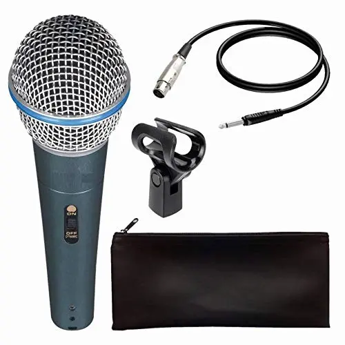 Beta 58A Singing Mic Studio Voice Recording Vocal Microphone Karaoke Mic With 3.5Mm Connector Xlr To 1/4 Inch Cable 1