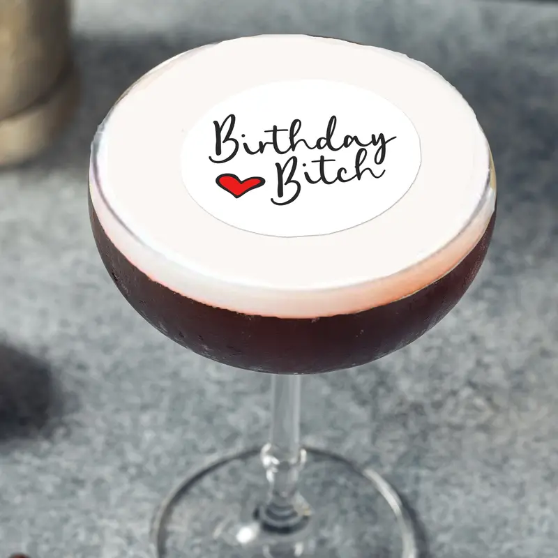 Birthday Bitch Funny Edible Cocktail Drink Toppers 1