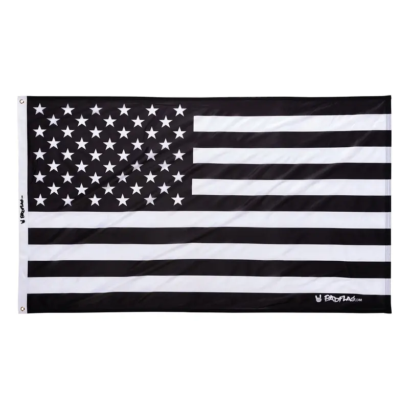 Black And White American Flag 1