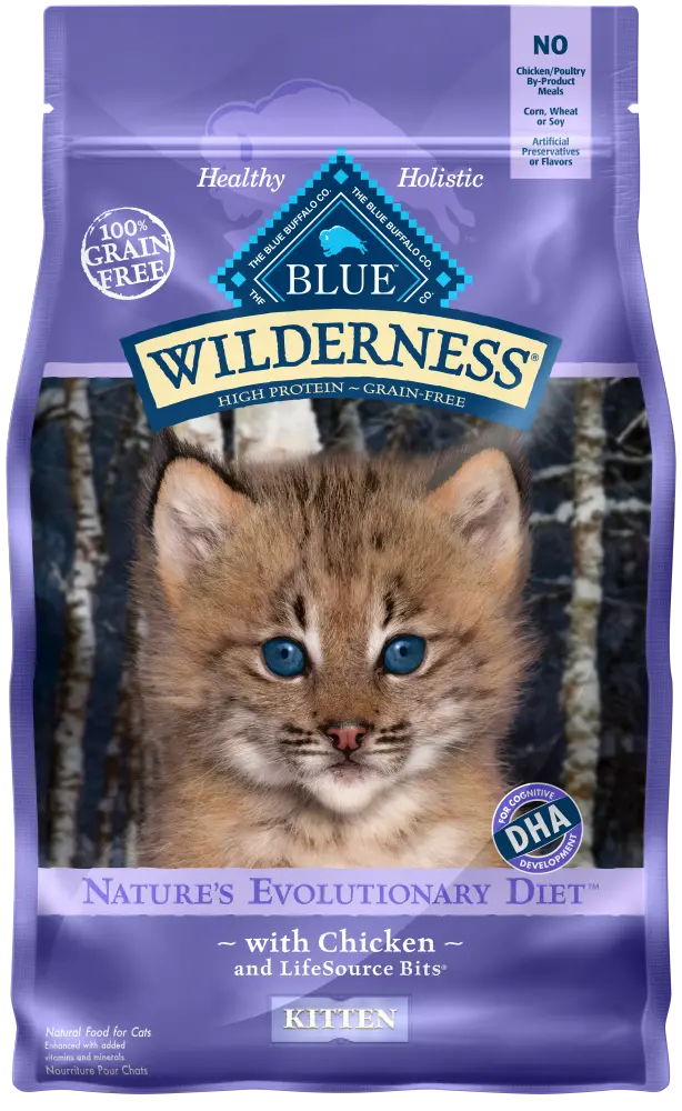 Blue Buffalo Wilderness Grain Free Chicken High Protein Recipe Dry Kitten Food 1