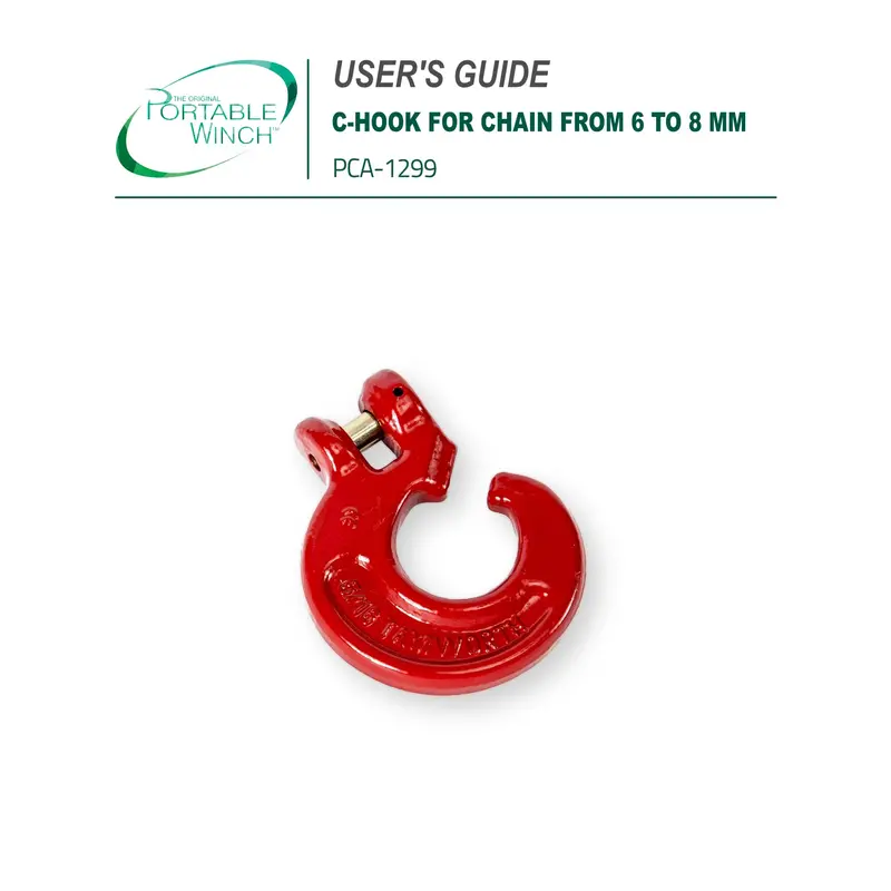 C-Hook For Chain From 6 To 8 Mm - Instructions 1