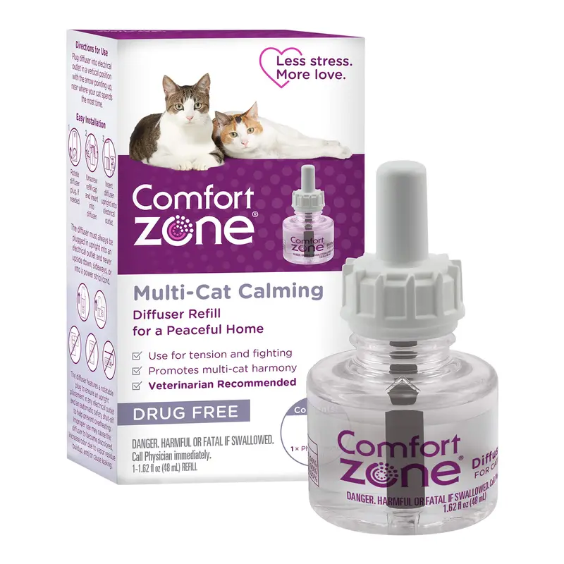 Comfort Zone Multi Cat Calming Diffuser & Refills – Pheromone Stress Relief 1