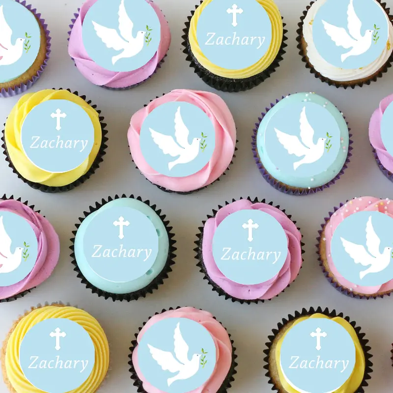 Confirmation Religious Pre-Cut Mini Edible Cupcake Or Cookie Toppers 1