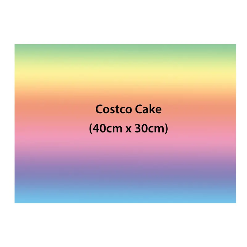 Custom Costco Cake Size Edible Icing Image Cake Topper 1