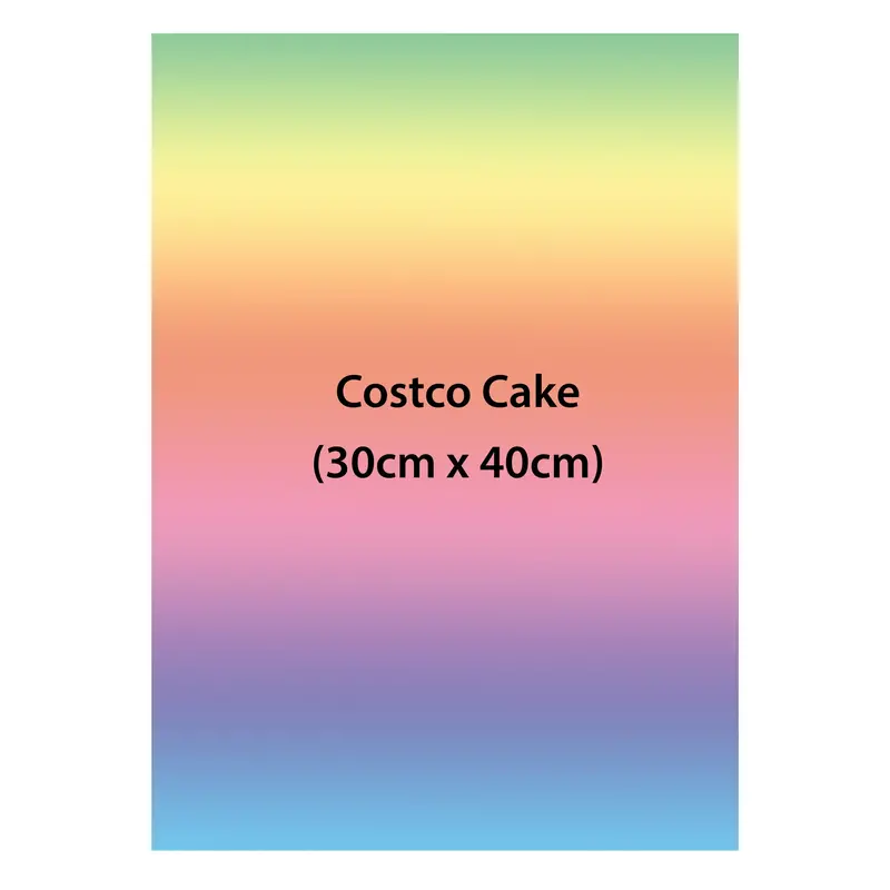 Custom Costco Cake Size Edible Icing Image Cake Topper 1