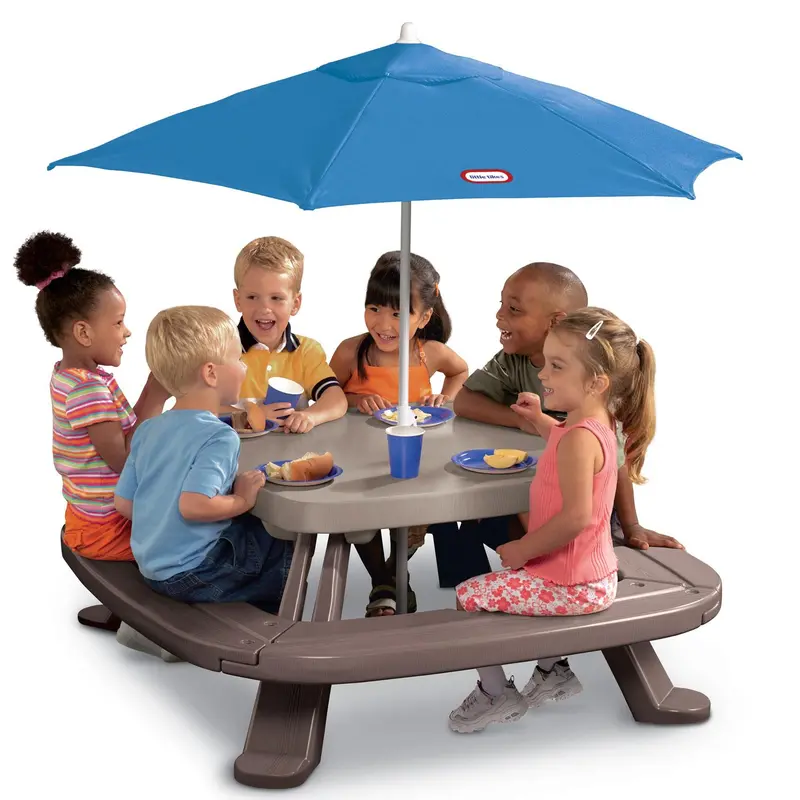 Fold 'N Store™ Picnic Table With Market Umbrella 1
