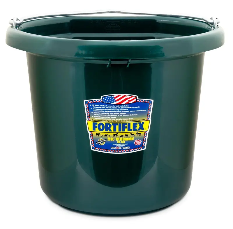 Fortiflex Flatback Bucket – Durable, Cold-Resistant Horses & Livestock Bucket, Wall-Mountable, Made In Usa 1