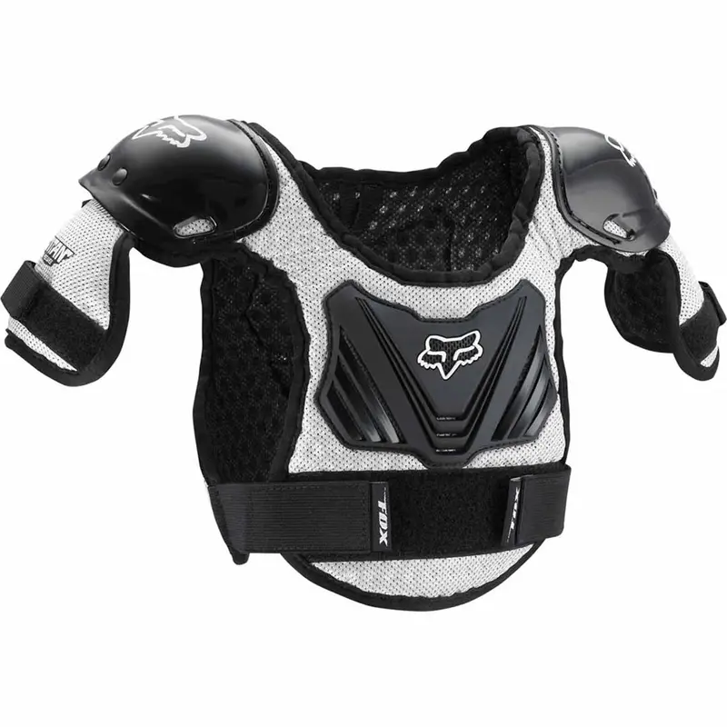Fox - Peewee Titan Black/Silver Roost Deflector 1