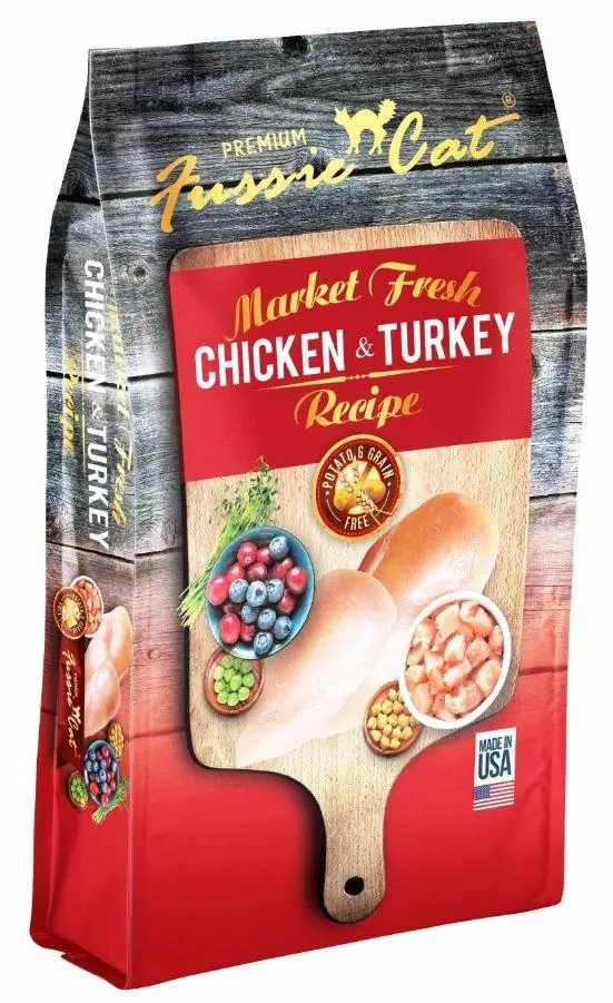 Fussie Cat Market Fresh Chicken & Turkey Recipe Dry Cat Food 1