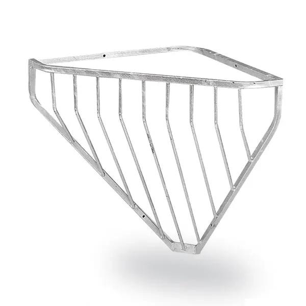 Galvanized Corner Hay Rack For Horses – Durable Stable Feeder With Rounded Edges 1