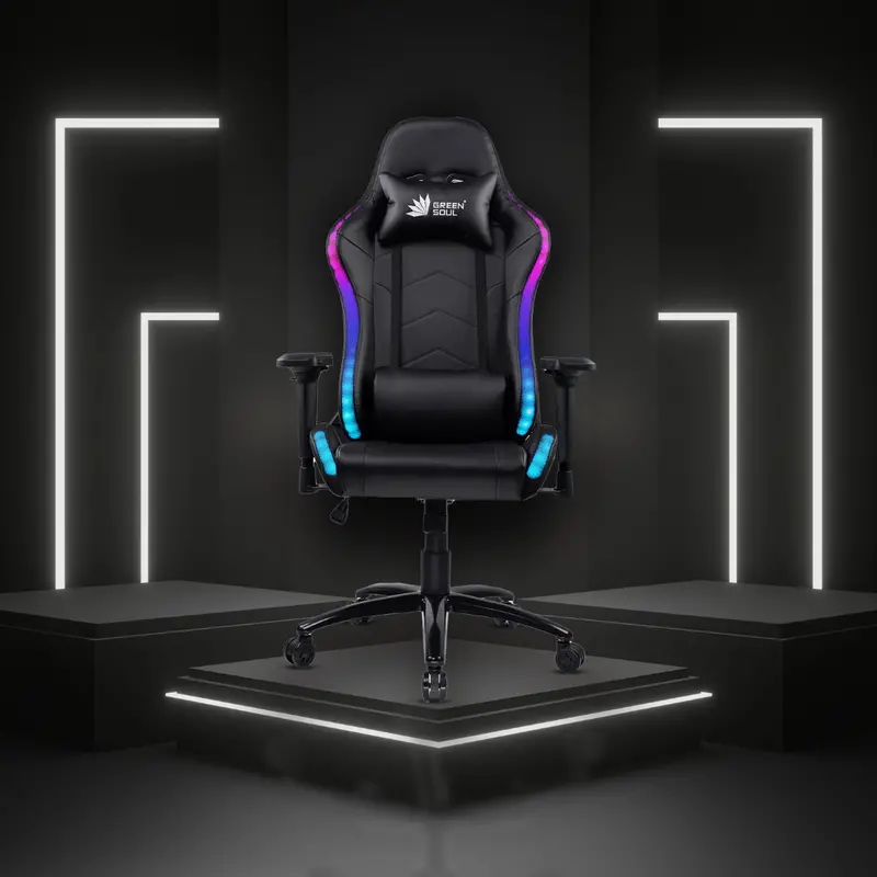 Green Soul Renewed Thunder Gaming Chair With Led Rgb Lights 1