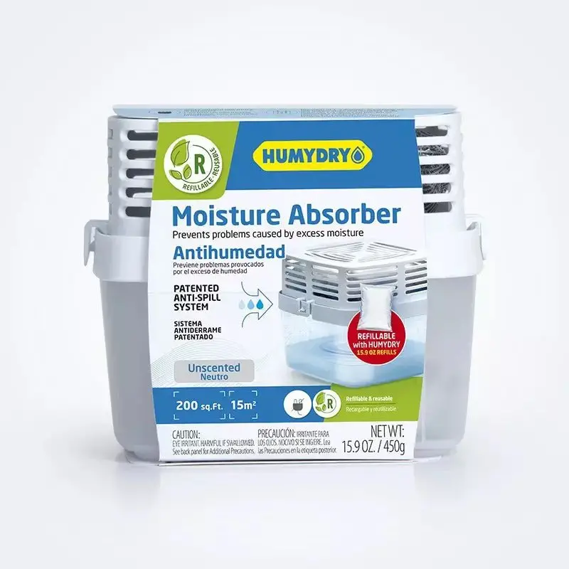 Humydry Premium 15.9 Oz Moisture Absorber Device – Refillable Unscented Dehumidifier For Rooms Up To 200 Sq Ft 1