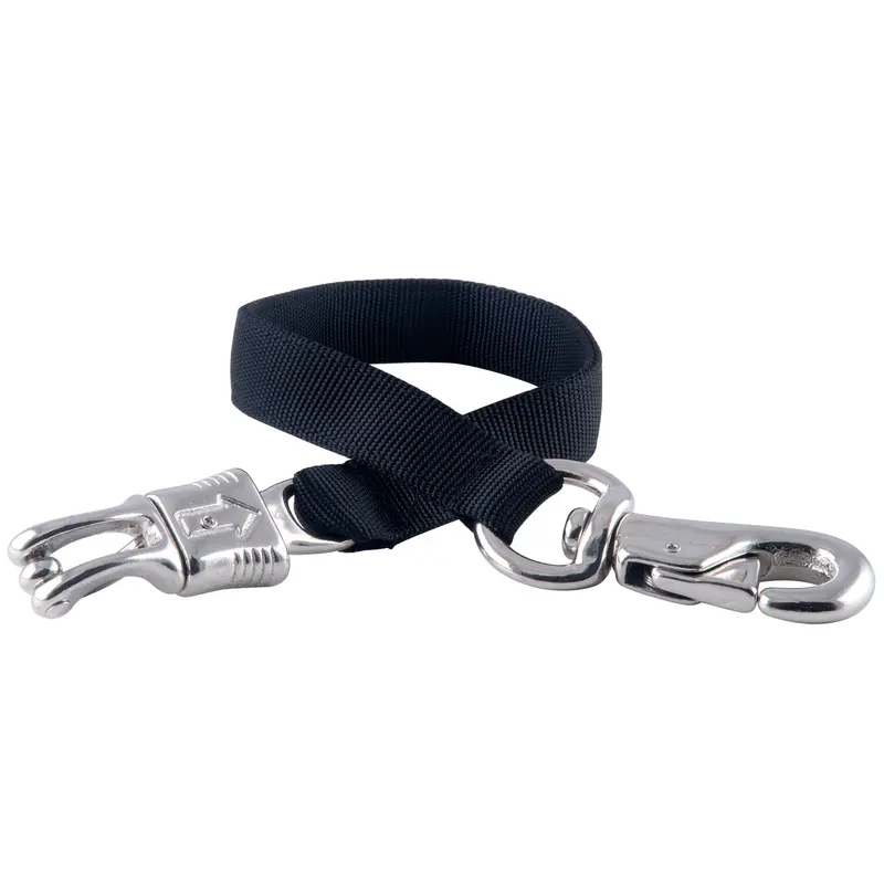 Jeffers Nylon Horse Trailer Tie – Heavy Duty 2-Ply With Bull Snap & Panic Snap, Quick Release 3
