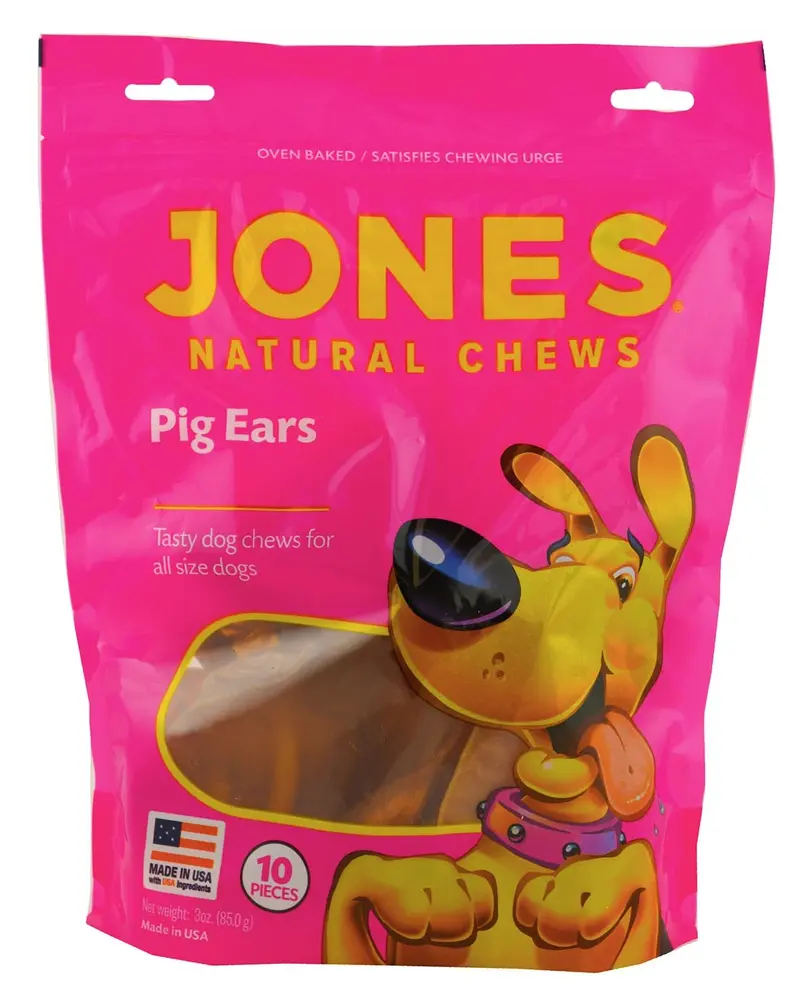 Jones Natural Dog Chews - Natural Pig Ears, Made In Usa 1