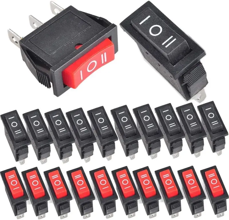 Kcd3 Spdt On-Off-On 3Pin Rocker Switch - Black 1