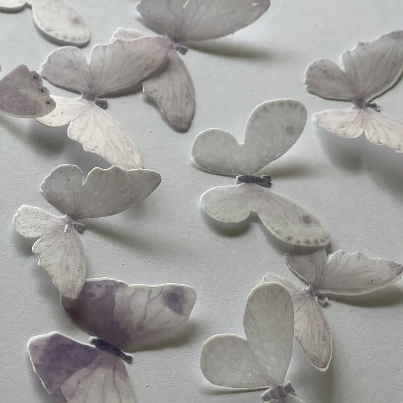 Light Purple Pre-Cut Edible Wafer Butterflies 1