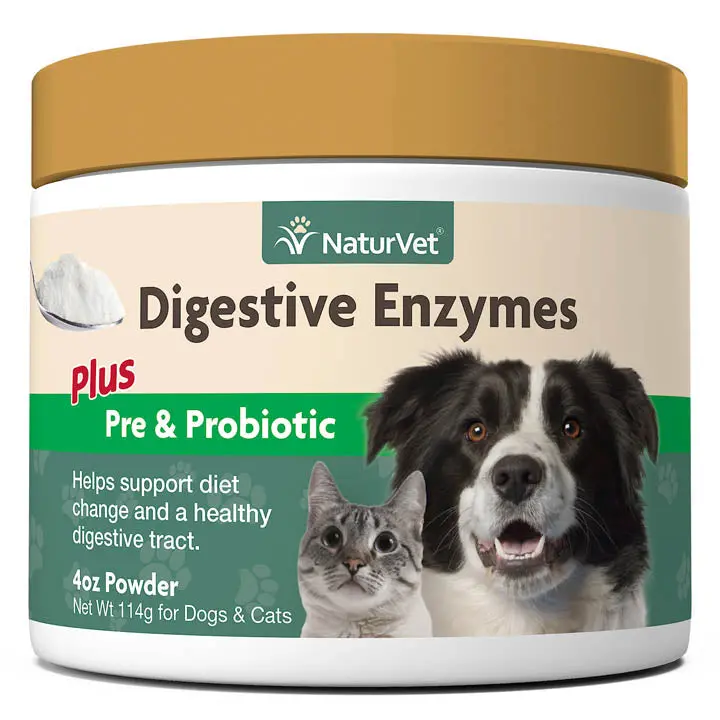 Naturvet Digestive Enzymes Powder With Prebiotics & Probiotics 1