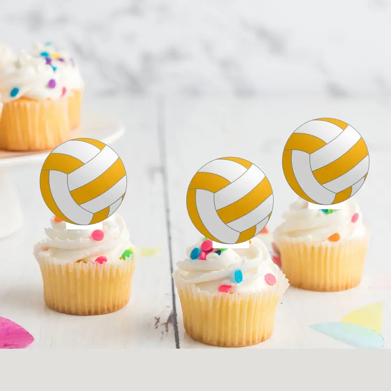 Netball Sports Pre-Cut Edible Stand Up Wafer Card Cupcake Toppers 1