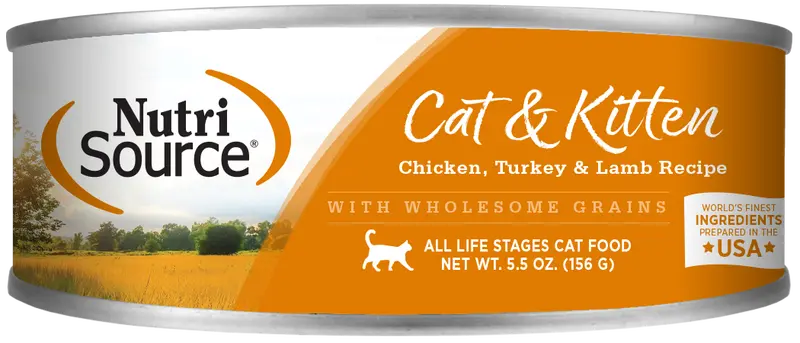 Nutrisource® Cat & Kitten Chicken, Turkey & Lamb Formula Healthy Wet Cat Food 1