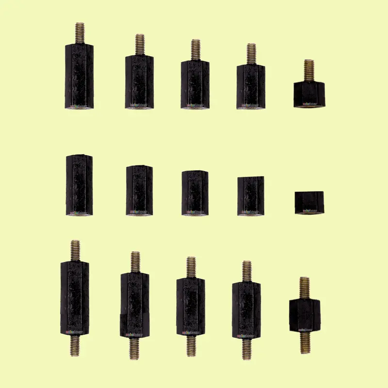 Nylon Hex Standoff Spacer Black (Pack Of 10) 1