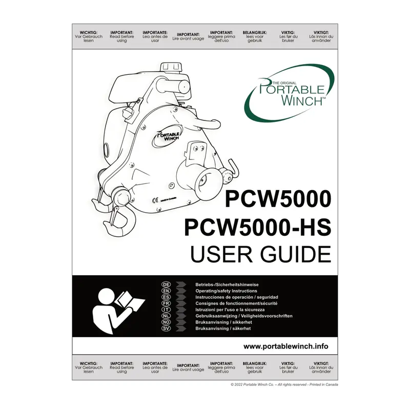 Pcw5000, Pcw5000-Hs  <Br>User Guide 1