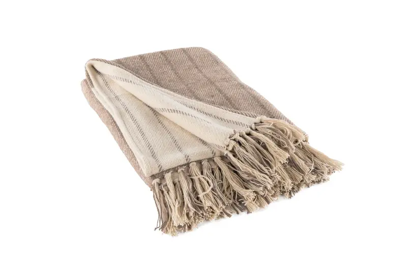 Plaid Alma  Taupe 130 X 160 Cm 1