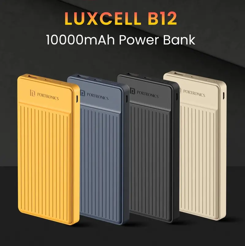 Portronics: Por2251 Luxcell B12 10K Powerbank With Micro & Type C Input 1