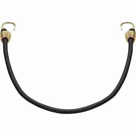 Prosource Bungee Stretch Cord, 10 Mm Dia, 18 In L, Polypropylene, Black, Hook End 1