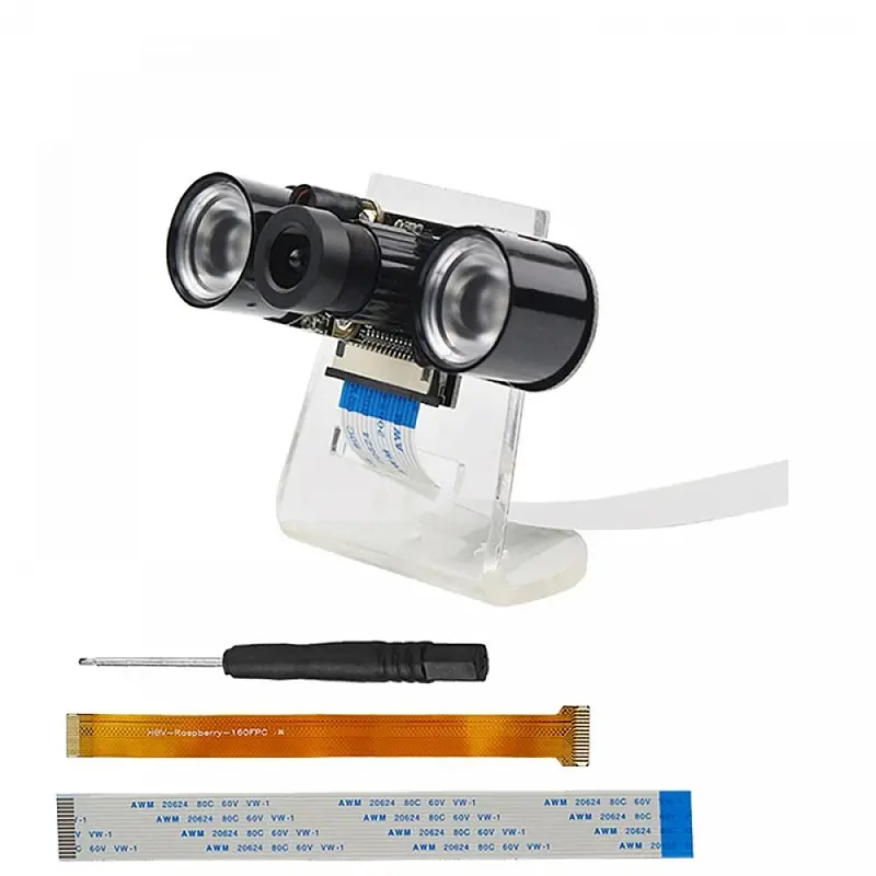 Raspberry Pi 4B/3B+/Zero/Wh Infrared Focus Adjustable Night Vision Camera With Bracket And Screwdriver 1