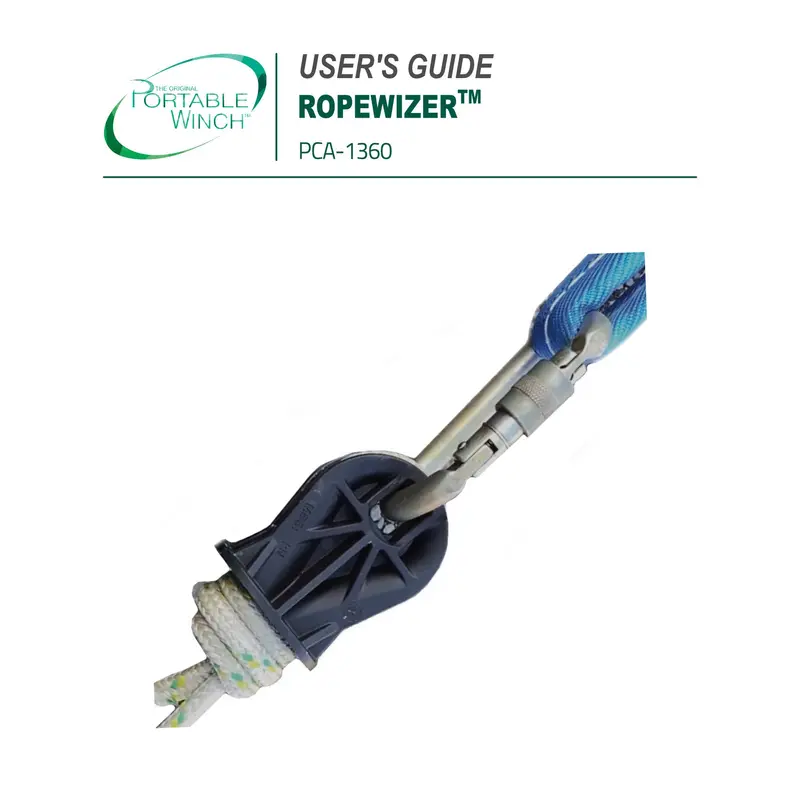 Ropewizer<Sup>Tm</Sup> - Instructions 1