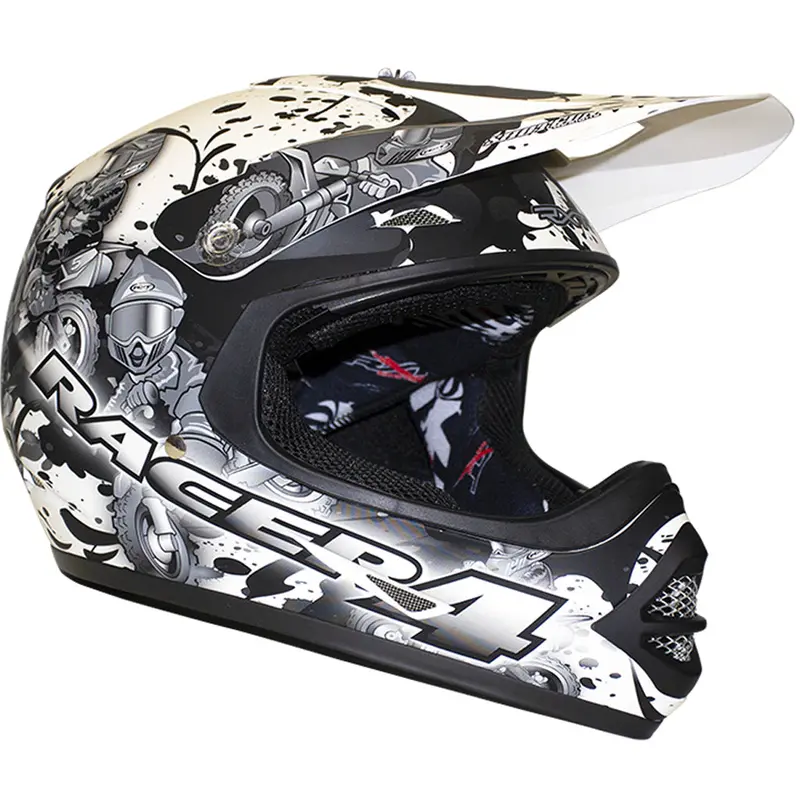 Rxt - Youth Racer 4 Black/White Helmet 1