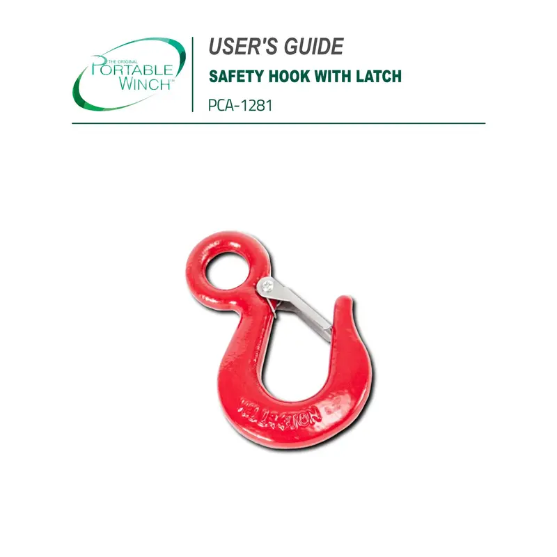 Safety Hook With Latch - Instructions 1