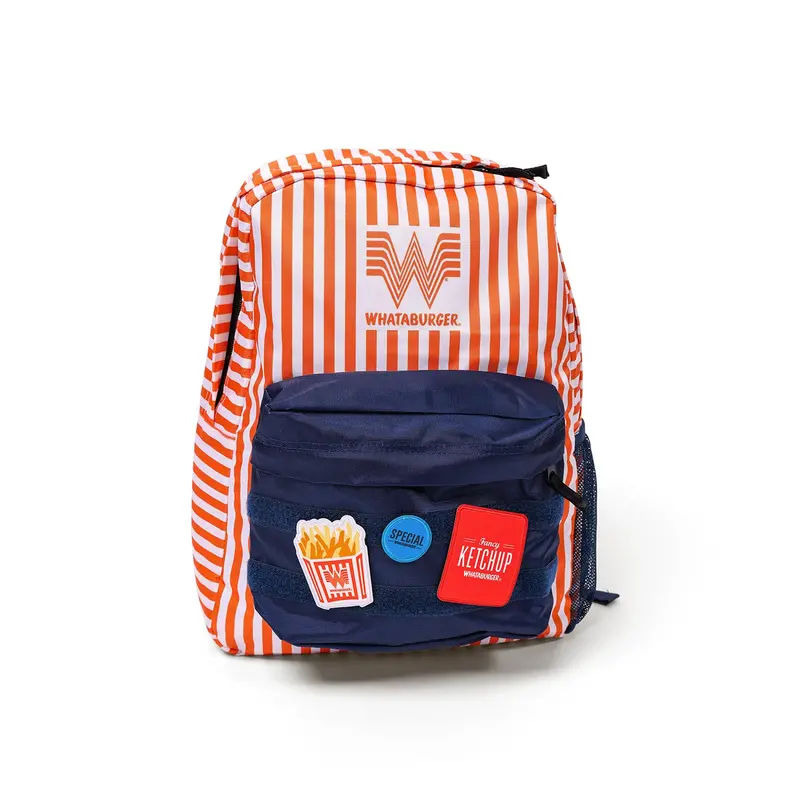 Striped Patch Backpack 1