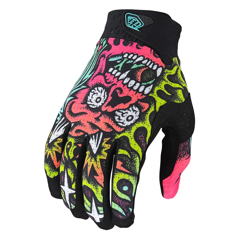 Tld - Youth Air Skull Demon Orange/Green Gloves 1