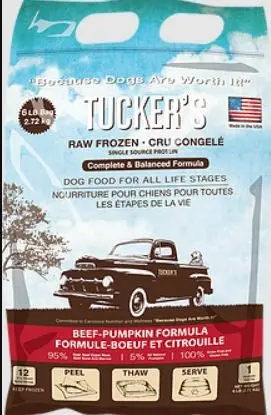 Tucker's Beef-Pumpkin Complete And Balanced Raw Diets For Dogs 1