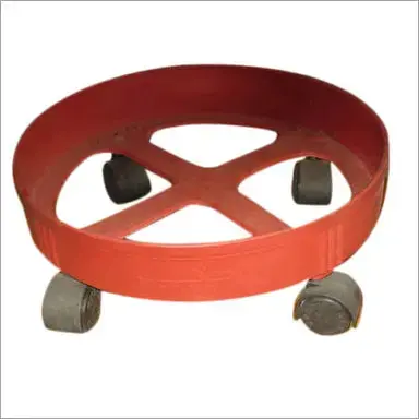 [Type 3] Gas Cylinder Plastic Trolley Stand With Caster Chair Wheels - Long Height 1